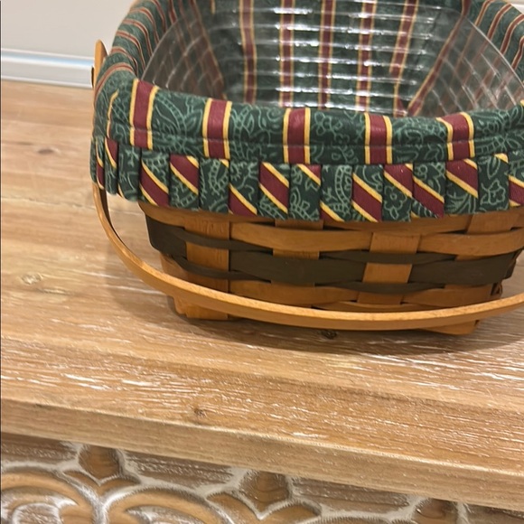 Longaberger Brown Holiday Cheer Basket with Green Liner - Picture 8 of 16